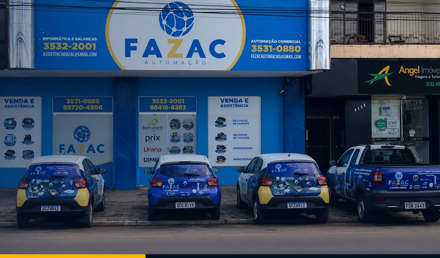 Unidades e frota da FAZAC Automação em Sinop e Nova Mutum
